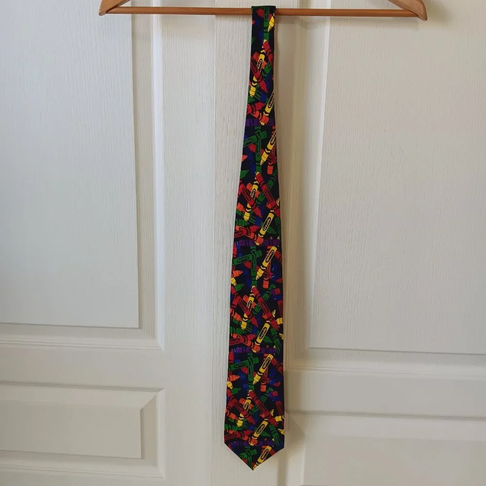 Vintage Crayola 1999 Binney & Smith Men’s Multicolor Crayons Tie L56.5